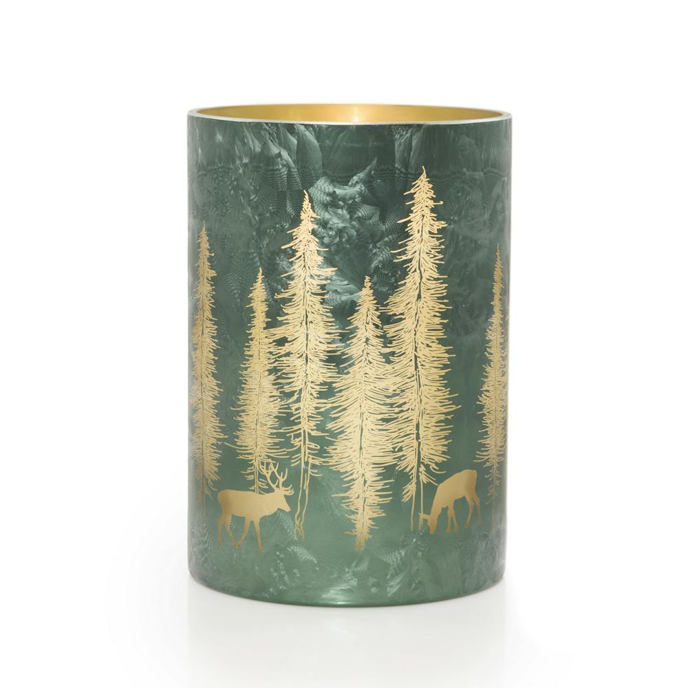 Flicker Woodland Green Jar Candle Holder