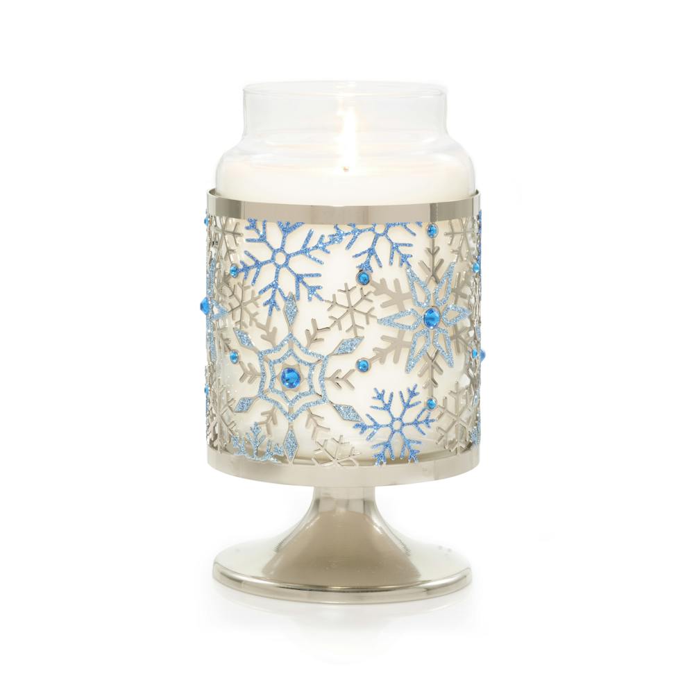 Metal Snowflakes  Jar Candle Holder